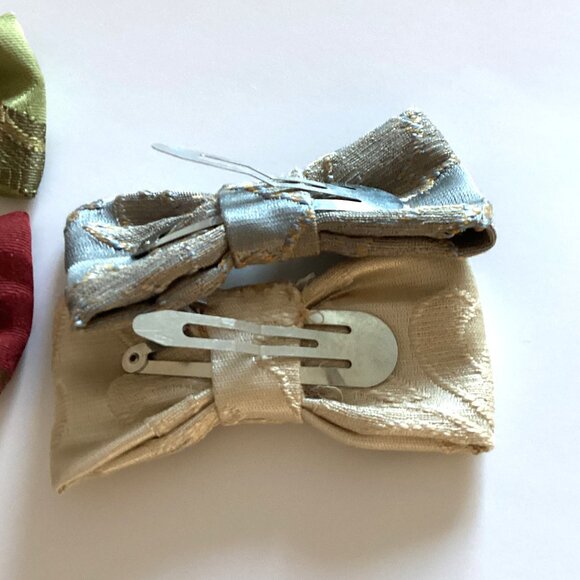 4 NWOT Handmade Women's Girls Hair Bows With Clips Brides Accessories Formal - Picture 7 of 7